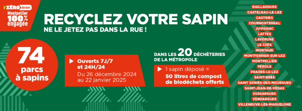 banderole informative sur les parcs à sapins