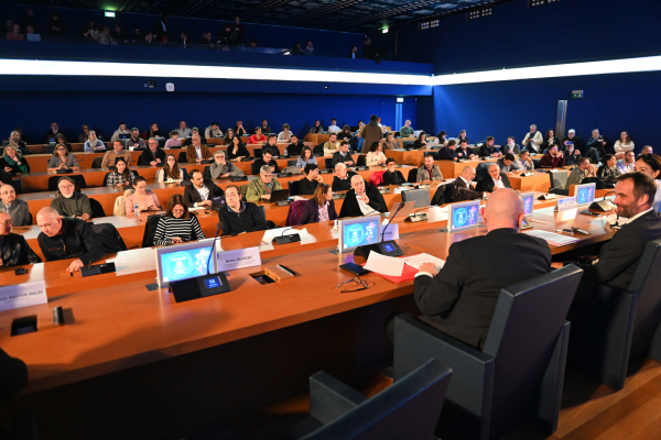 salle du conseil municipal participants élus IA 