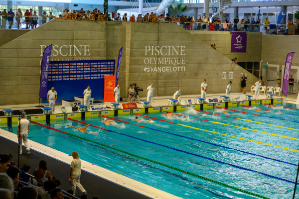 piscine nageurs juges public