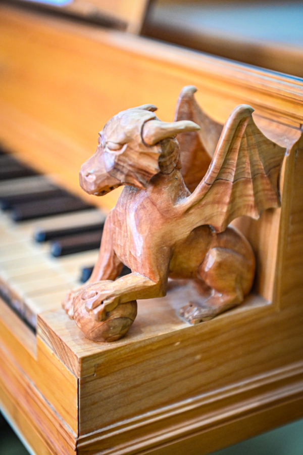 Décoration d'un clavecin