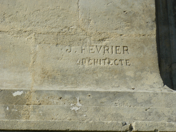 Signature de l'architecte Fevrier (1866-1927)