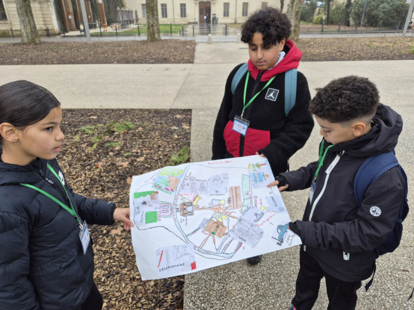 Les élèves de l'école Léo Malet avaient réalisé eux-mêmes le plan de visite du centre historique de Montpellier