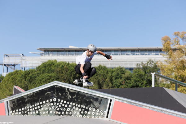 roller, rail, structure, ciel 