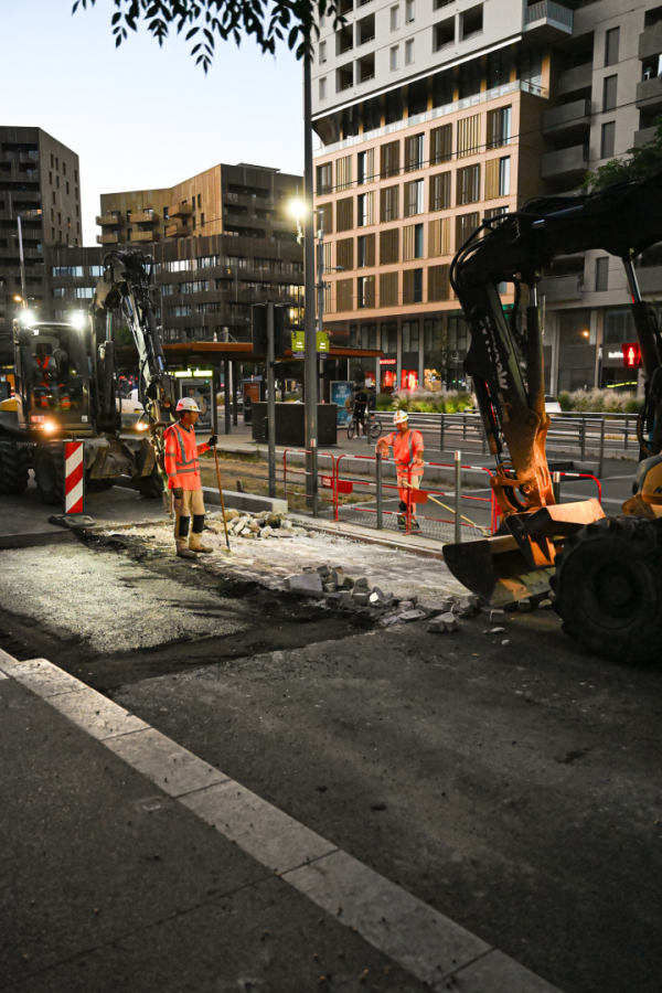 travaux de nuit avenue Raymond Dugrand 