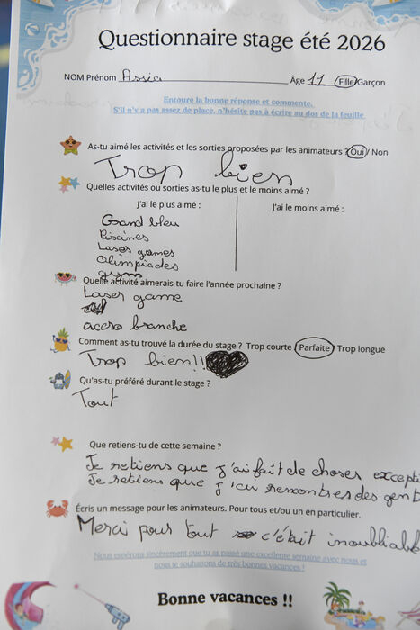 questionnaire fin de stage 