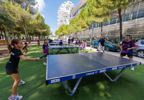 tables de ping pong, joueurs et joueuses, Félix Lebrun