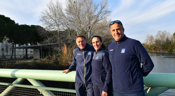 L'équipe expérimentée d'éducateurs sportifs de la Pompignane : Fred, Muriel et Rachid 