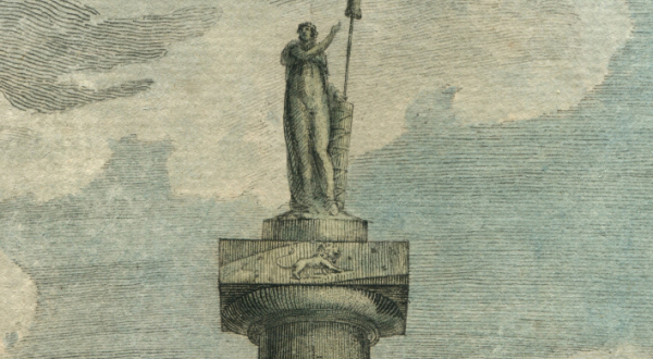 La colonne de la Liberté, sur l'esplanade, haute de 20 mètres, était le point de ralliement des patriotes. Elle fut abattue à la Restauration