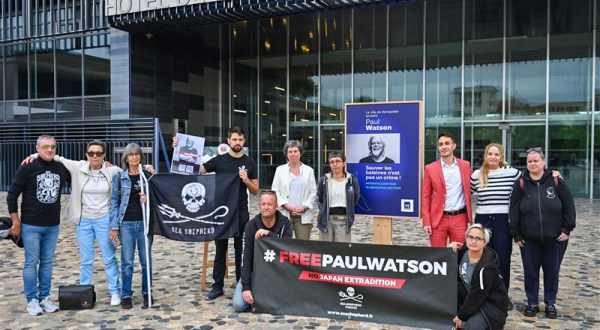 Rassemblement sur le parvis de la mairie