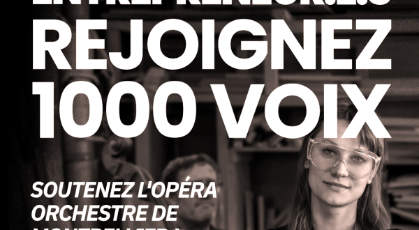 Affiche de la campagne 1 000 Voix lancée par l'Opéra Orchestre Montpellier Occitanie