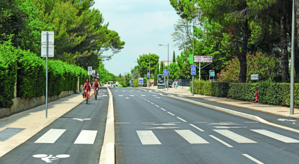 une piste cyclable