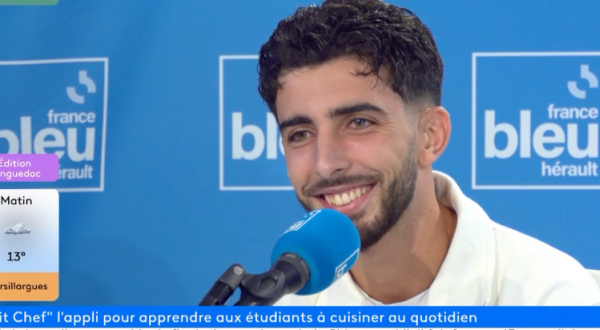 Mehdi Fessiane, créateur de l’application Kit’Chef, lors de son passage à la radio