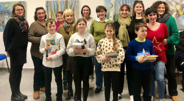 Les participants aux Petits champions de la lecture et leurs encadrants