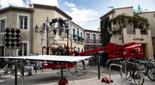 décors matériel de tournage nacelle vélos 