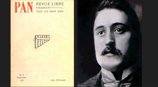 La couverture de la revue PAN et la photo de Guillaume Apollinaire