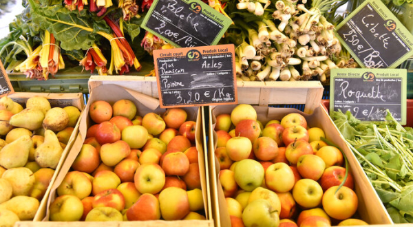 illustration d'étal de marché