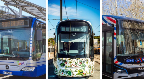 trois modes de transport