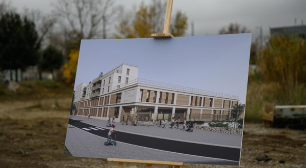 Esquisse d'architecte de l'école