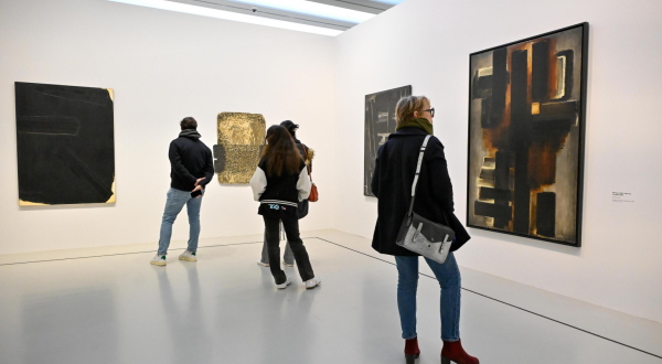 Visite dans une salle du musée