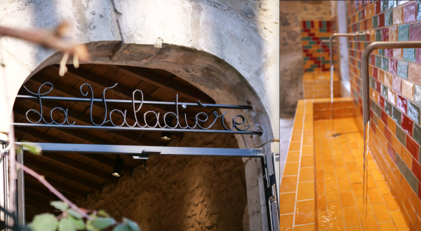 Montage photo du portail d'entrée et d'un robinet de la buvette de la Valadière