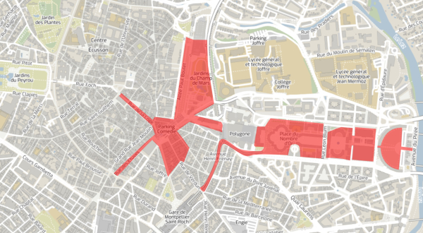L'usage des trottinettes électriques est interdit dans les principaux axes du centre-ville, de la rue de la Loge à la place de l'Europe