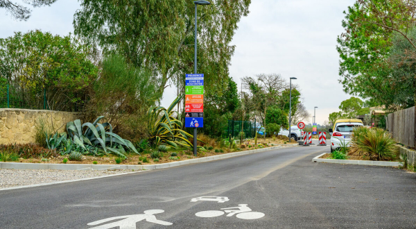 la rue réaménagée 