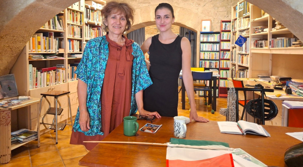 Véronique Stephan, présidente et Maria Antonietta Lensi, chargée de projet du Centre culturel italien Dante Alighieri Montpellier
