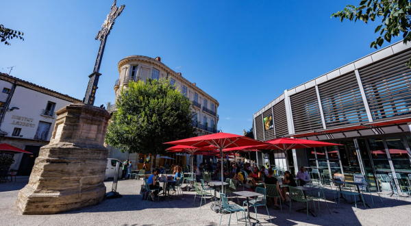 Vue panoramique des Halles Laissac